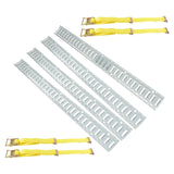 5 Ft E-Track Rail Kit 12 Pack with Ratchet Straps and O-Rings