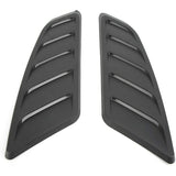 Universal Hood Vent Scoop Louvers for Cars and Trucks, Black, Pair