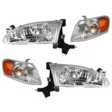 Headlight and Corner Light Set for 1998-2000 Toyota Corolla