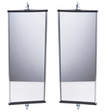 Universal West Coast Truck Set of Stainless Aluminum Side Mirror Heads 6.5"x16" U335-0005-2 - product image