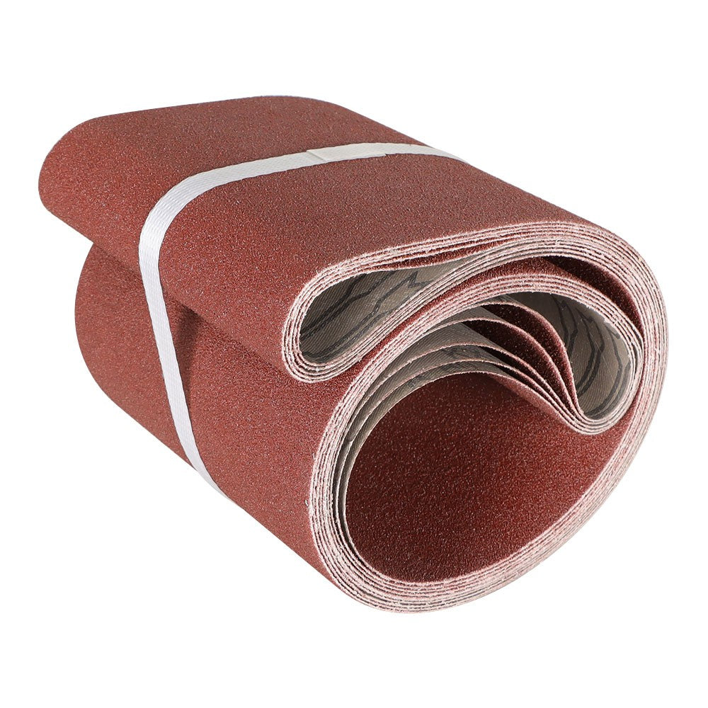 6 x 48 Inch Sanding Belt 5 Pack 80 Grit Aluminum Oxide