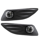 Fog Light Kit with Bezels Wiring and Switch for 2014-2018 Ford Fiesta