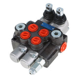 2 Spool Hydraulic Monoblock Control Valve Double Acting 11 GPM SAE Ports