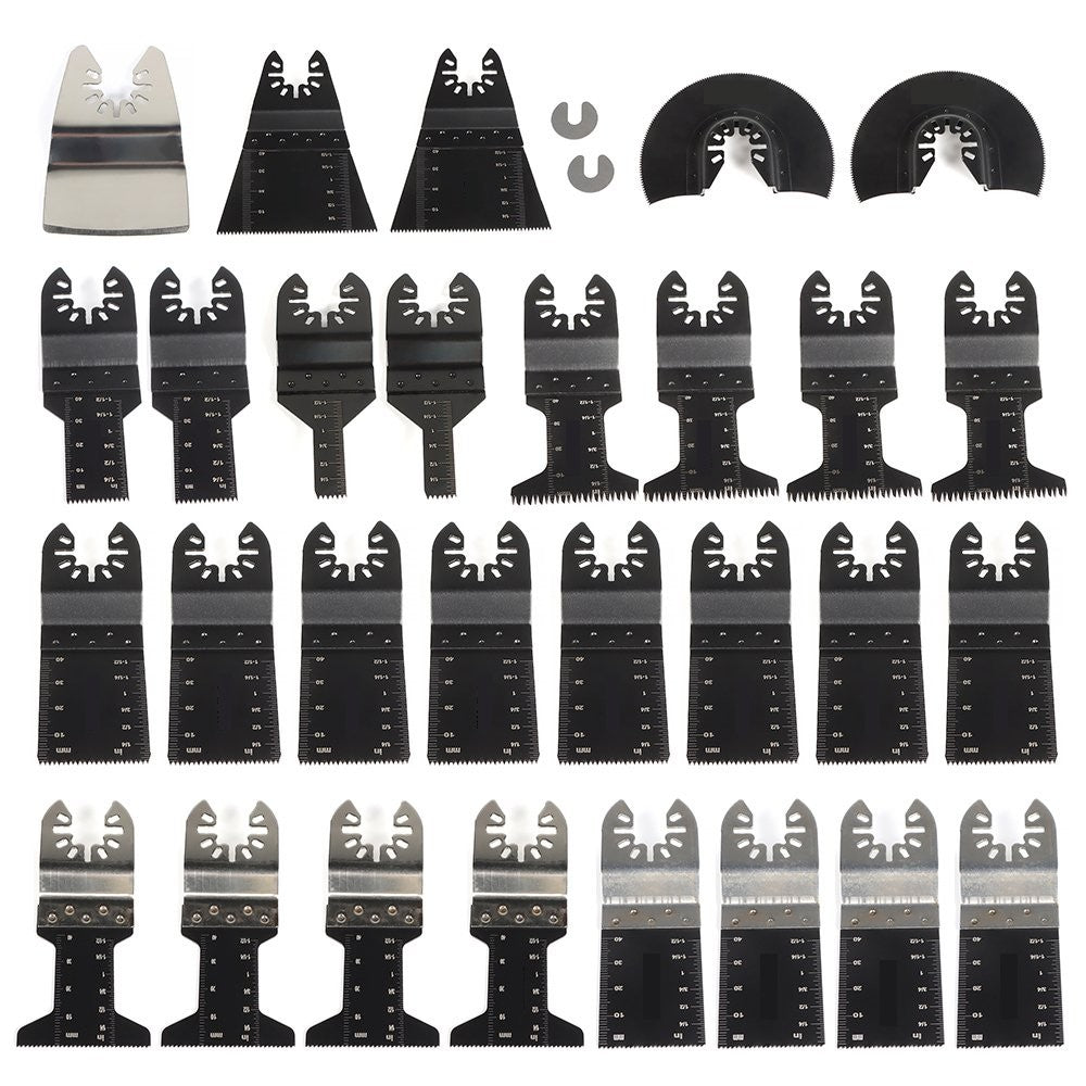 31 Piece Oscillating Multitool Blade Set for Wood Metal and Drywall