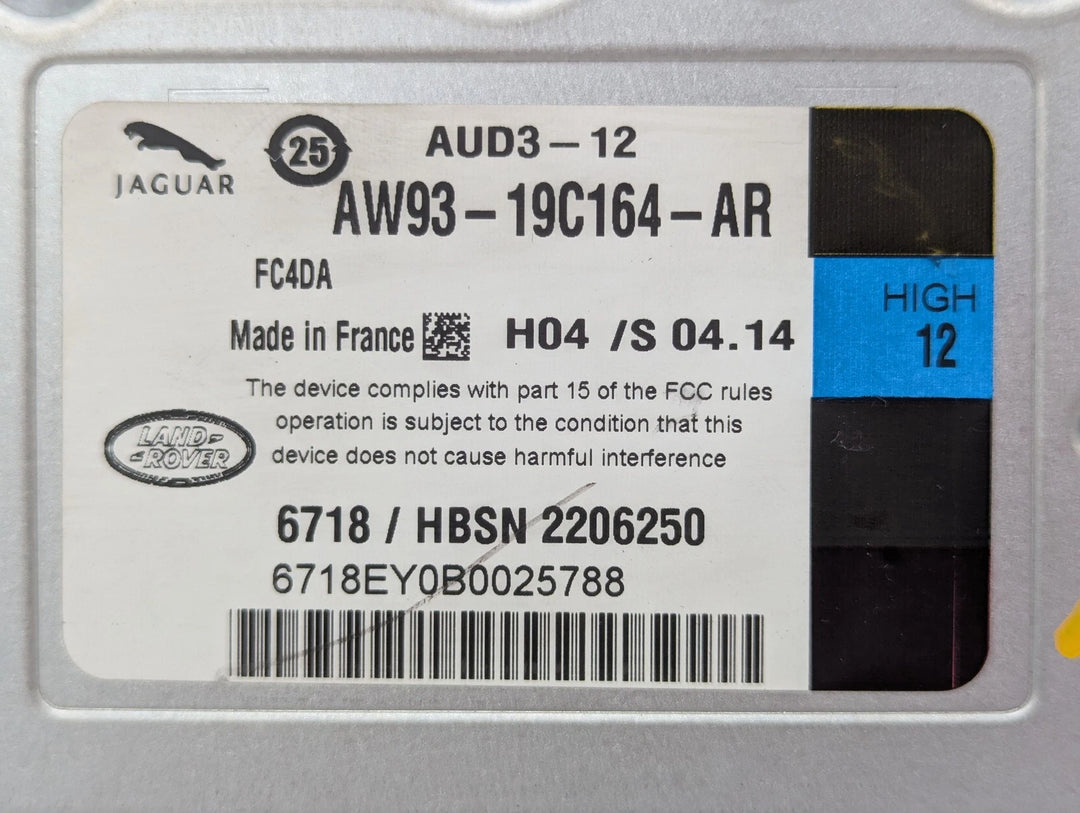 12-19 Land Rover Jaguar XJ XF Rover L319 LR4 Premium AMP Amplifier Harman Kardon OEM AW93-19C164-AR - product image