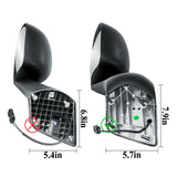 Pair Left+Right Side Black Hood Mirror for 18-26 Freightliner New Cascadia 116 A22-77790-001 - view 8