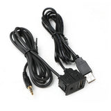 1Set New Dash Mount AUX USB Port Panel Auto Boat USB Extension Cable Adapter – product image 2