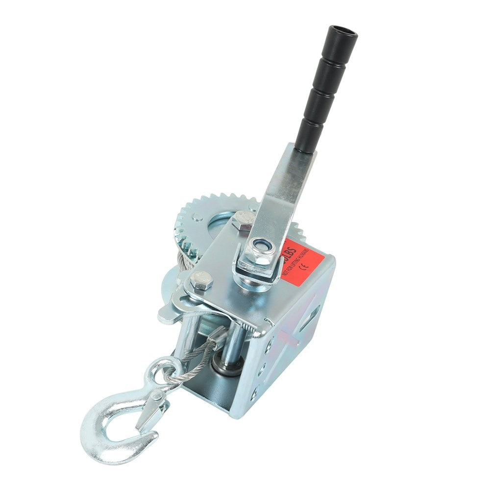 Hand Crank Winch 600 lb with Steel Cable