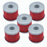 Oil Filter 5 Pack for 2004-2014 Honda TRX450R TRX450ER Sportrax 450 15412-MEN-671