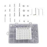 304 Stainless Steel Hex Flat Head Screw Kit 1220 Piece M2 to M5