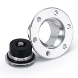 Aircraft Style Pop-Up Fuel Cap with Filler Neck 6-Bolt Flush Mount Silver SLYXG01