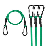 WORKPRO 24 Inch Bungee Cords with Aluminum Hooks 4-Pack Green