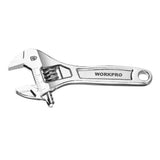 WORKPRO 4 Inch Adjustable Wrench with Inch and Metric Scale