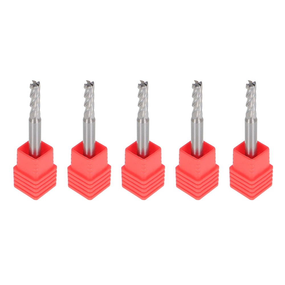 Carbide End Mill 5 Pack 5/32 Inch 4 Flute 2 Inch Overall Length