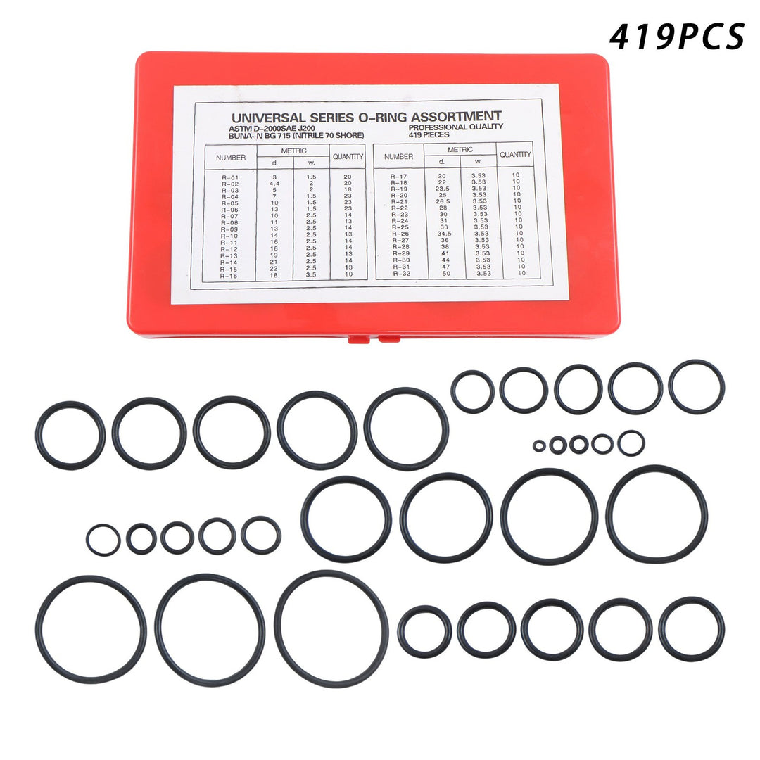 Metric O-Ring Assortment 419 Piece 32 Sizes NBR