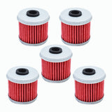 Oil Filter 5 Pack for 2004-2014 Honda TRX450R TRX450ER Sportrax 450 15412-MEN-671