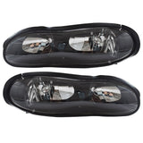Black Headlight Pair for 1998-2002 Chevrolet Camaro 16525313 16525314