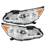 Chrome Halogen Headlight Pair for 2016-2017 Honda Accord Sedan HO2502169 HO2503169