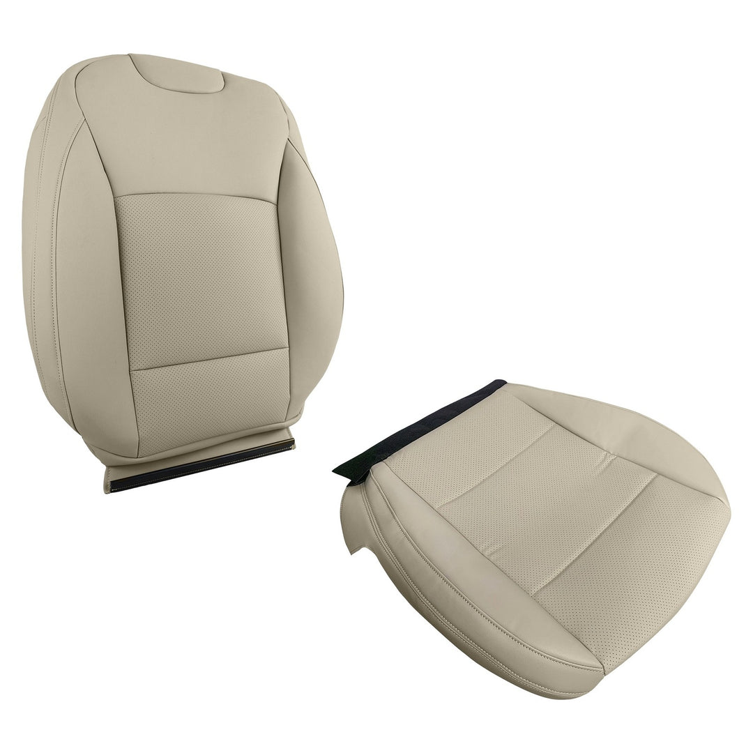 Tan Leather Driver Seat Bottom and Back Cover Set for 2015-2019 Subaru Legacy Outback