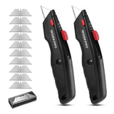 WORKPRO 2-Pack Heavy Duty Utility Knives, Aluminum Body