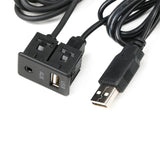 1Set New Dash Mount AUX USB Port Panel Auto Boat USB Extension Cable Adapter – product image 3