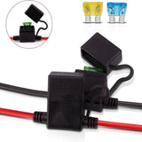 Dual Positive/Negative ATC Style Fuse Holder Wire & Ring Terminals Connectors – product image