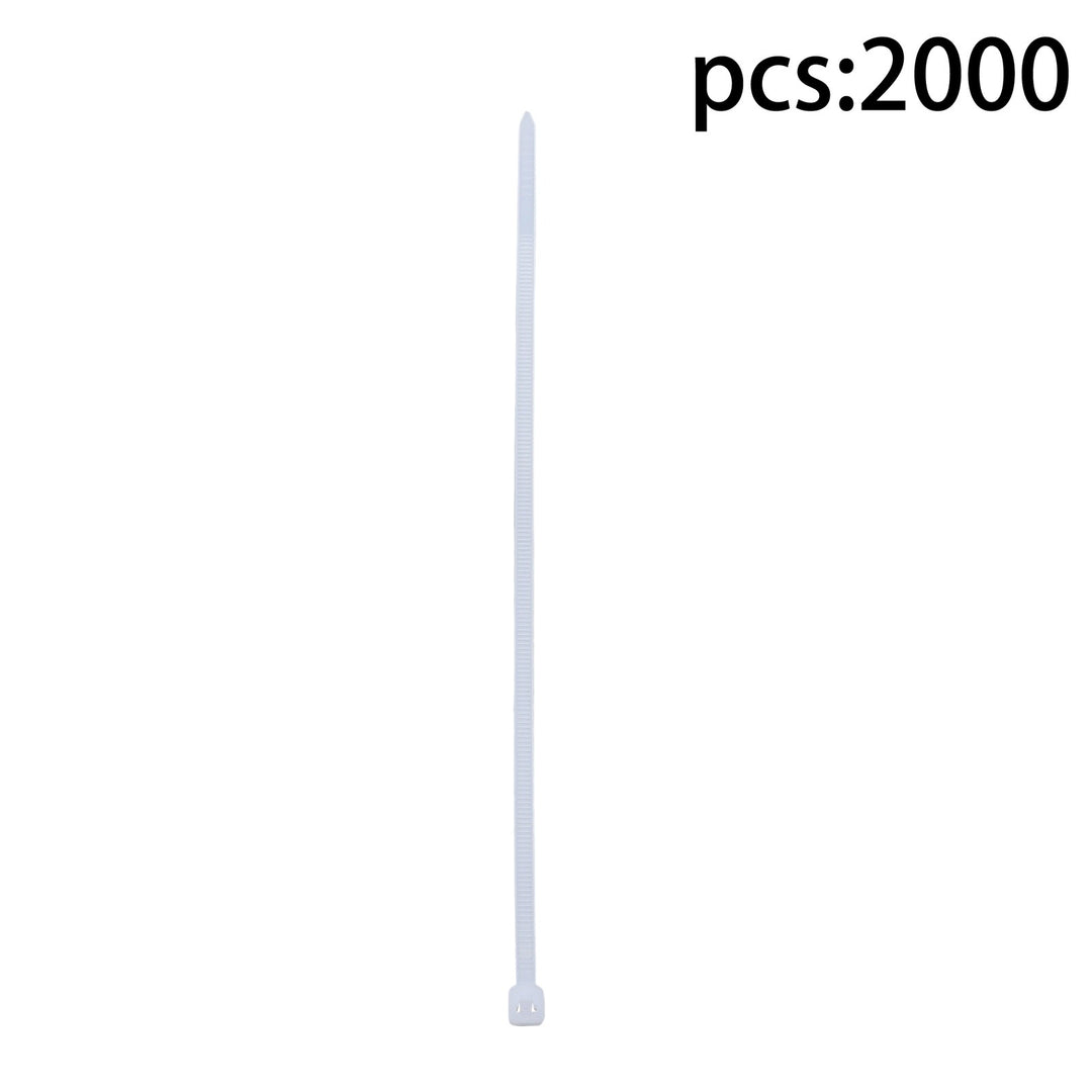 White Nylon Cable Ties 8 Inch 2000 Pack 40 lb