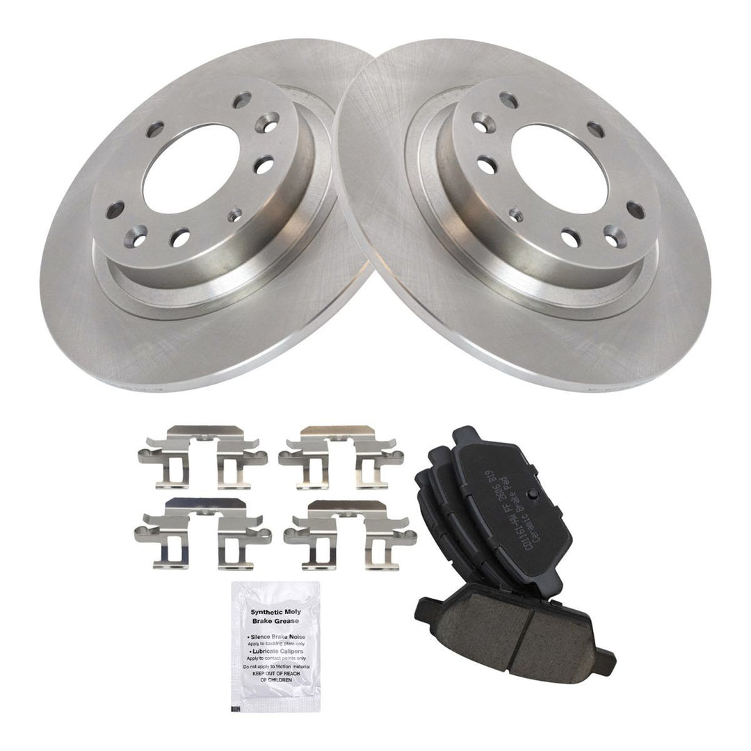 Rear Ceramic Brake Pad and Rotor Kit for Ford Fusion Mazda 6 Lincoln MKZ Mercury Milan