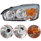 Halogen Headlight Pair for 2004-2008 Chevrolet Malibu 15851373 15851372