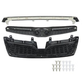 Front Upper Grille Set 3 Piece Black for 2014-2018 Subaru Forester 91121SG280