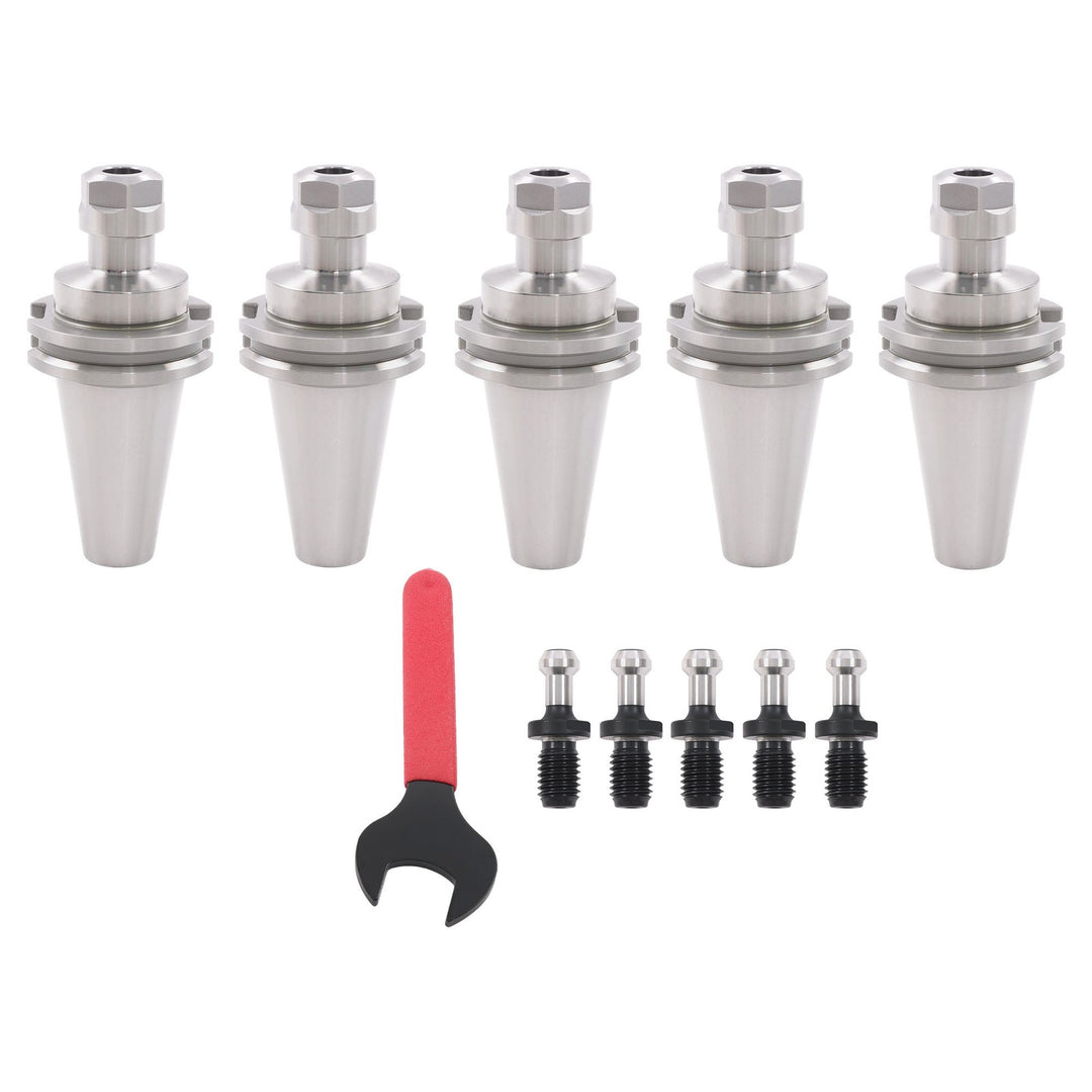 CAT40 ER16 Collet Chuck 5 Pack with Pull Studs G2.5 Balanced