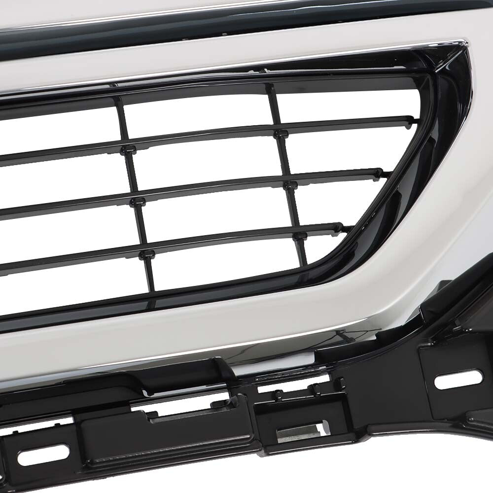 Silver and Black Mesh Front Upper Grille for 2021-2022 Ford F-150 ML3Z-8200-KA