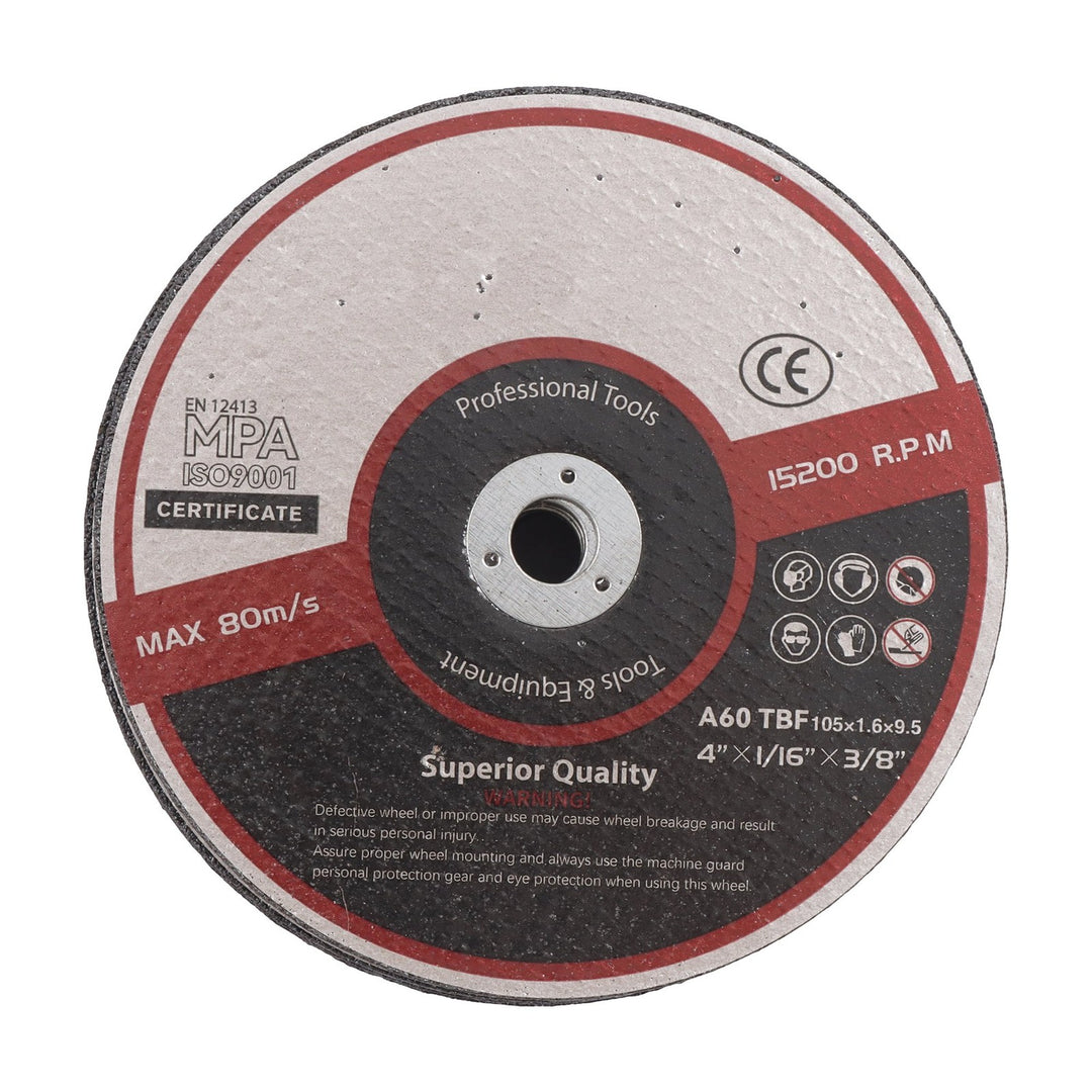 4 x 1/16 x 3/8 Inch Cut Off Wheels for Metal and Stainless Steel 100 Pack