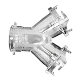 Clear RV Sewer Y Fitting Connector
