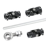 36 inch Steel Steering Shaft with U-Joint and Support Bearing Kit for GM Steering Box 3/4-30 Spline SJS08