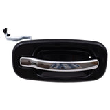 Outside Door Handle fits Cadillac GMC Chevy Pickup Passenger Rear Black & Chrome 1442-0016R - product image