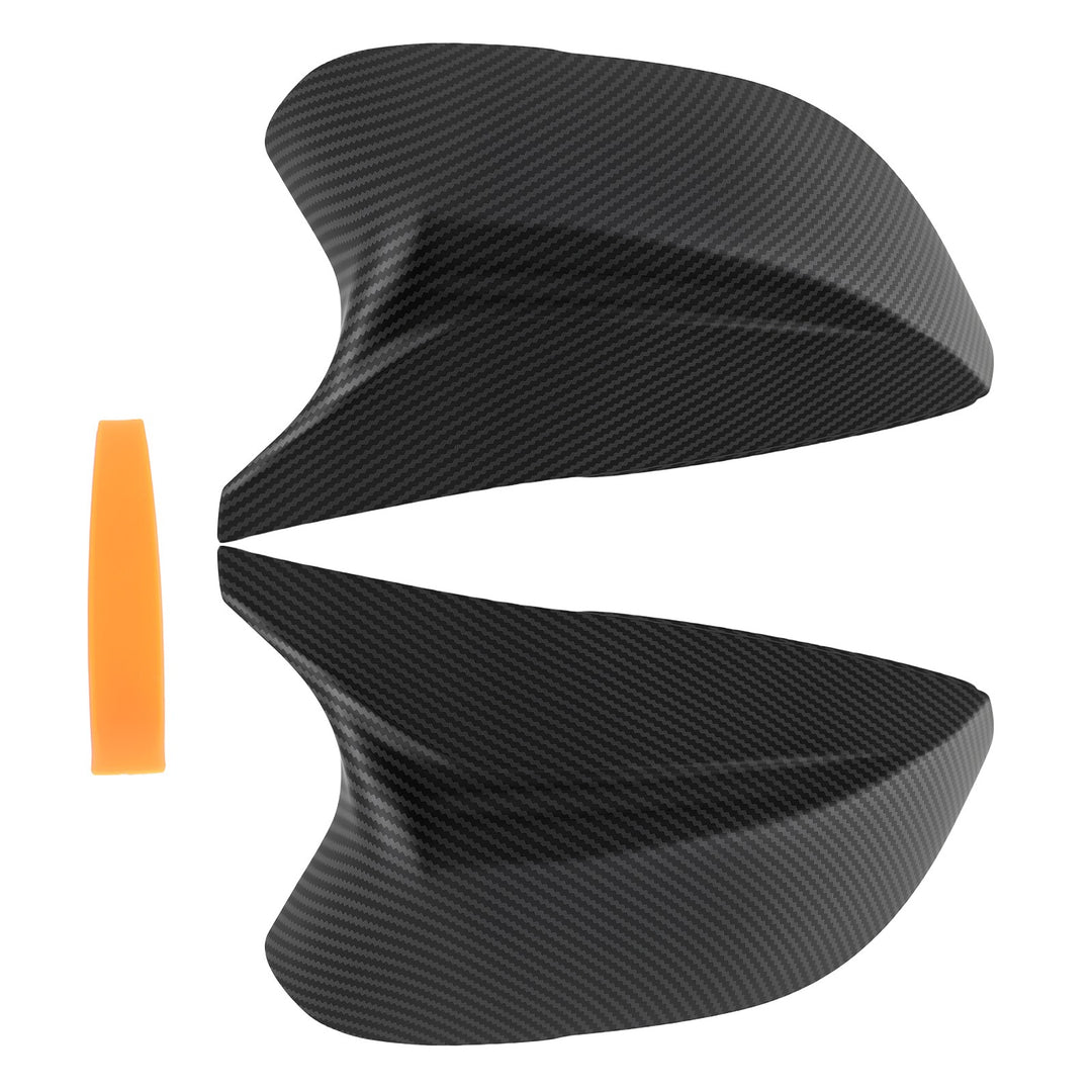 Carbon Fiber Look Mirror Covers for 2014-2021 Infiniti Q50 Q60 and Q70, Pair 96373-4GA0H