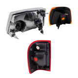Pair Headlights fit 01-05 Ford Ranger 6 Pc Set with Tail Lights Park Signal Lamps 3222-0017C6 - product image