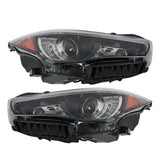 Black LED Projector Headlight Pair without AFS for 2014-2022 Infiniti Q50 EBAY-377461892205 – product image