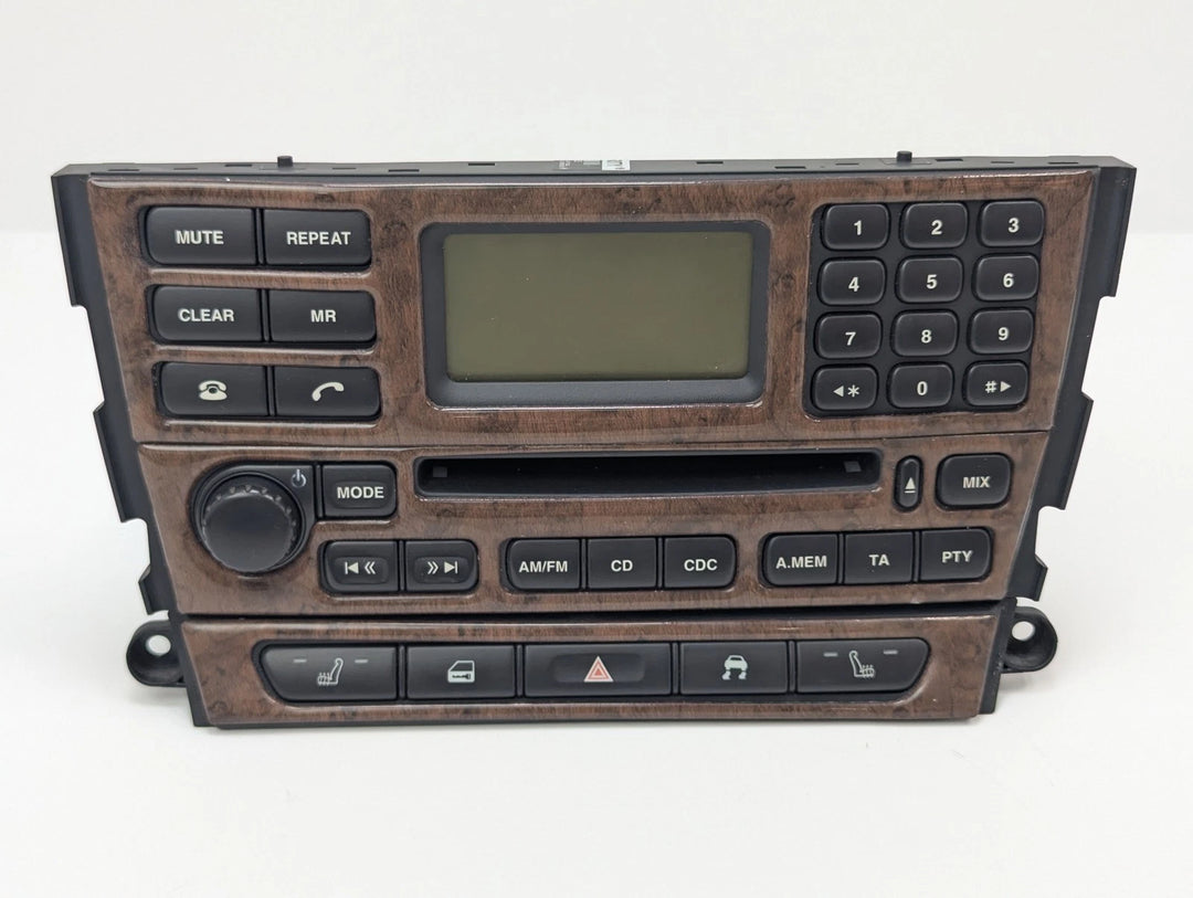 2003-2008 Jaguar S-Type Audio Receiver Radio CD Player W/ Hazard Seat Switch OEM 2R83-18B876-AF - product image