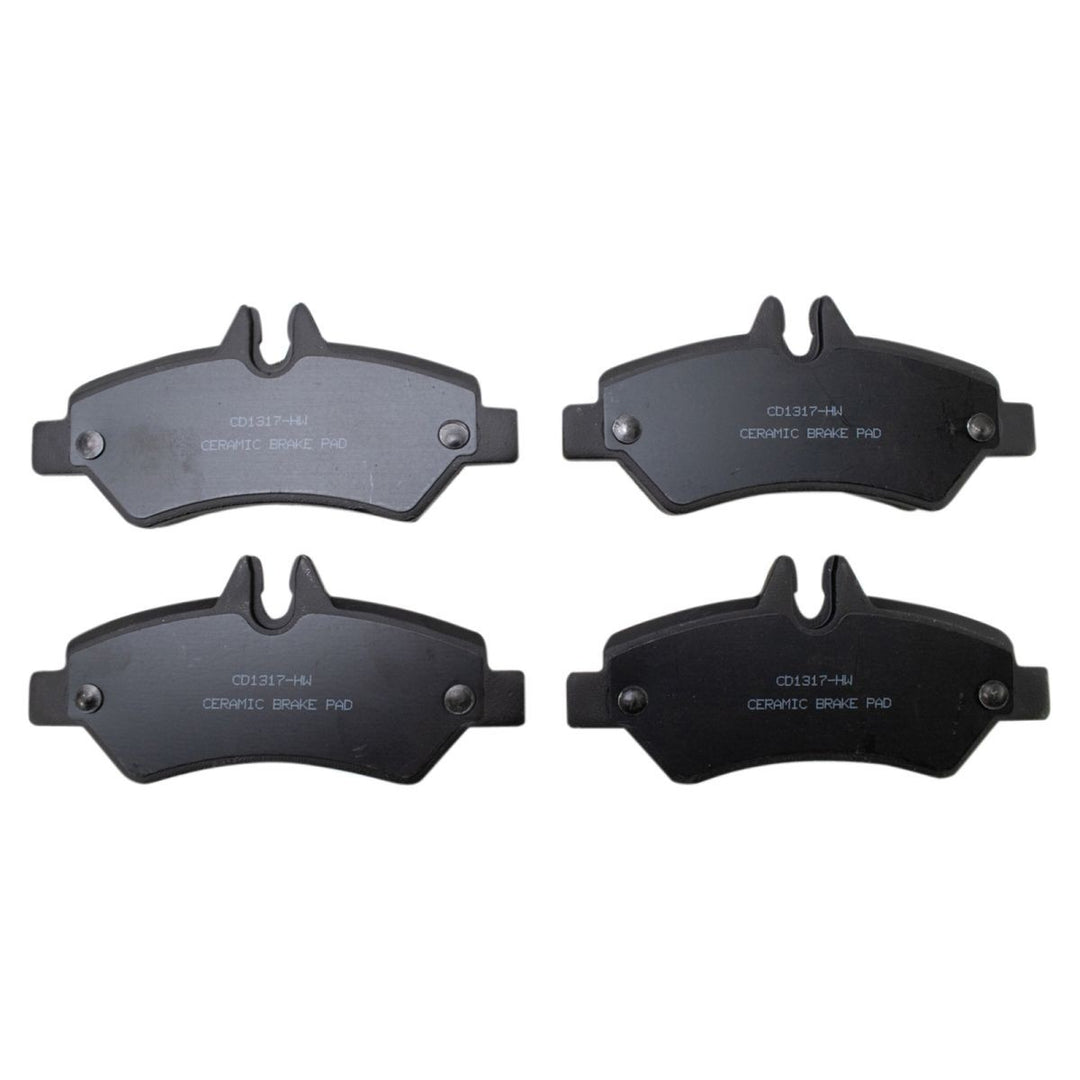 Front and Rear Ceramic Brake Pad Set for Mercedes-Benz, Dodge and Freightliner Sprinter 2500