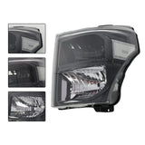 Black Clear-Corner Headlight Pair for 2011-2016 Ford F-250 F-350 F-450 F-550 BC3Z13008E – product image