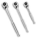 WORKPRO 3-Piece Low-Profile 90-Tooth Ratchet Set W003150