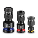 WORKPRO 3-Piece Quick-Release Impact Hex Bit Adapter Set 1/4, 3/8 and 1/2 Inch Drive 000914