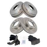 Front Pad & Rotor and Rear Shoe & Drum Brake Kit for 1992-1995 Toyota 4Runner & 1993-1998 T100