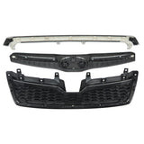 Front Upper Grille Set 3 Piece Black for 2014-2018 Subaru Forester 91121SG280