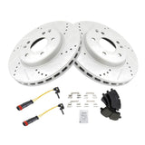 Front Ceramic Brake Pad and Rotor Kit for 2001-2007 Mercedes-Benz C230 and C240