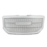 Front Upper Grille Silver Mesh for 2016-2018 GMC Sierra 1500