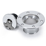 Aircraft Style Pop-Up Fuel Cap with Filler Neck 6-Bolt Flush Mount Silver SLYXG01