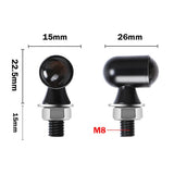 2X Amber Motorcycle Turn Signals Indicator Blinker Light Universal Mini Lamp – product image 3